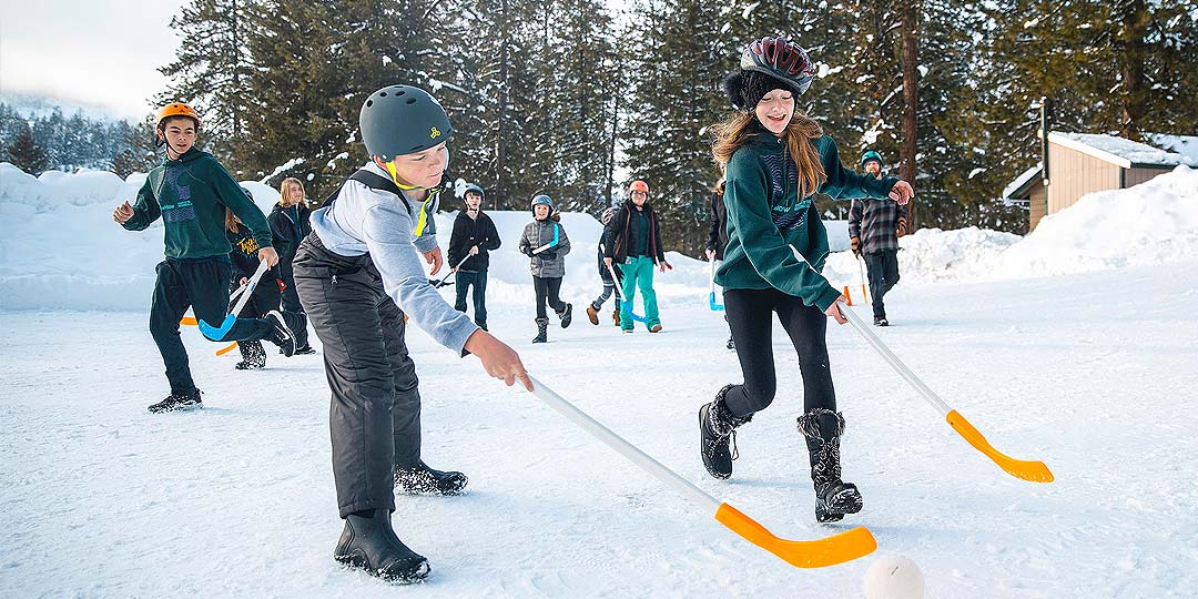 Broomball and hockey at Twinlow Camp