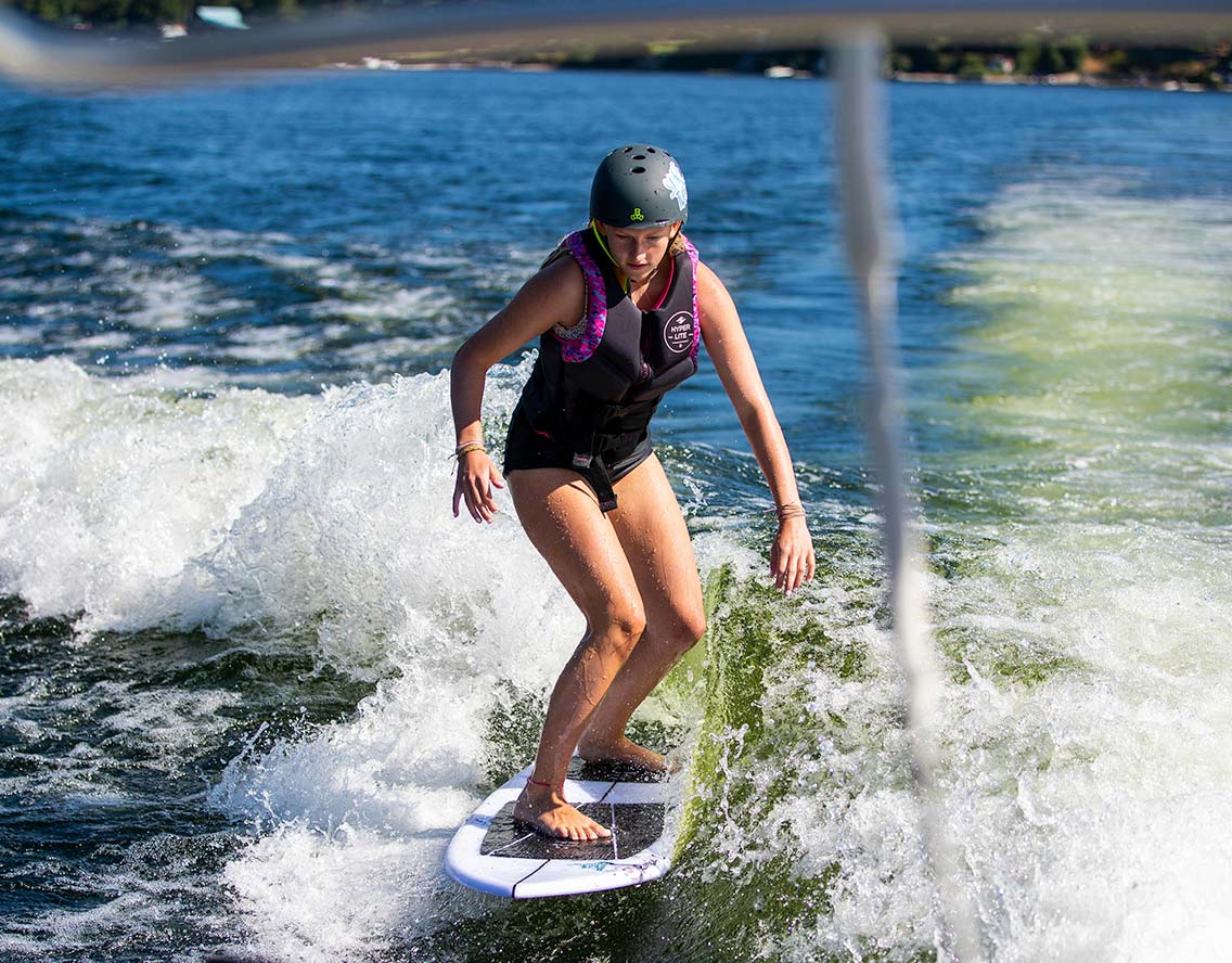 Twinlow Camp Advanced Middle School Watersports Wakesurfing