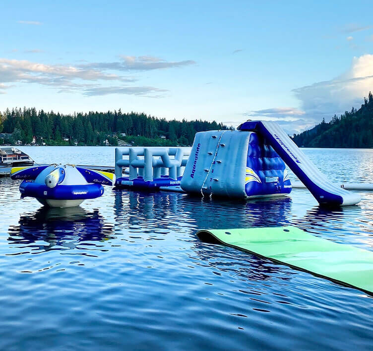 Twinlow Camp Aqua Waterpark Lake North Idaho